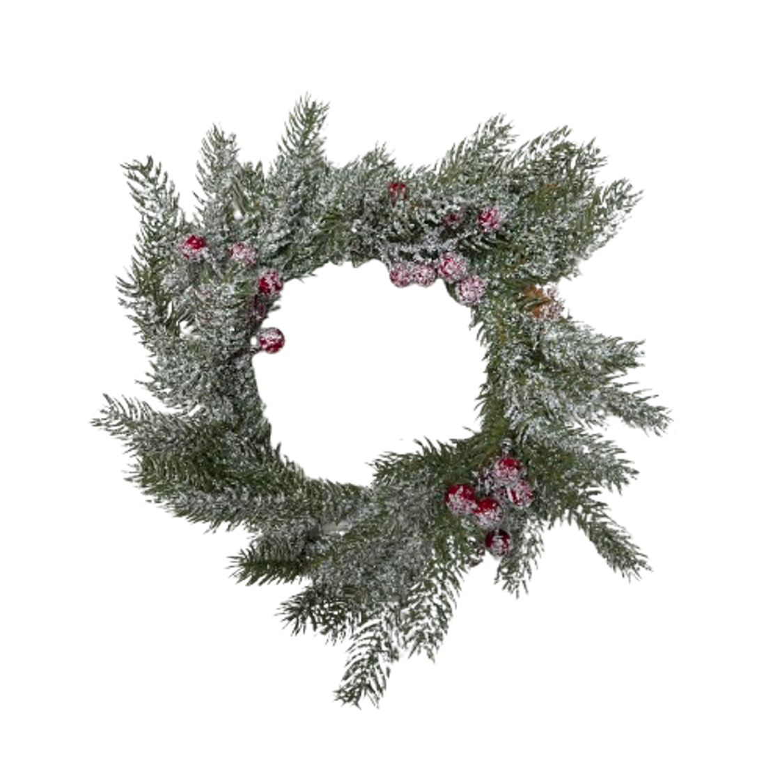 Snowy Mini Wreath w/ Frosted Red Berries