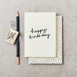 Happy Birthday Handwritten...Card