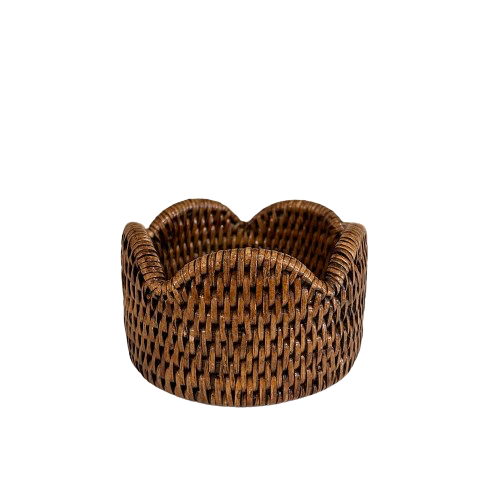 Scallop Rattan Bottle Holder