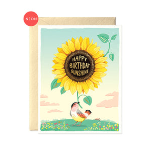 Happy Birthday Sunshine Sunflower Card