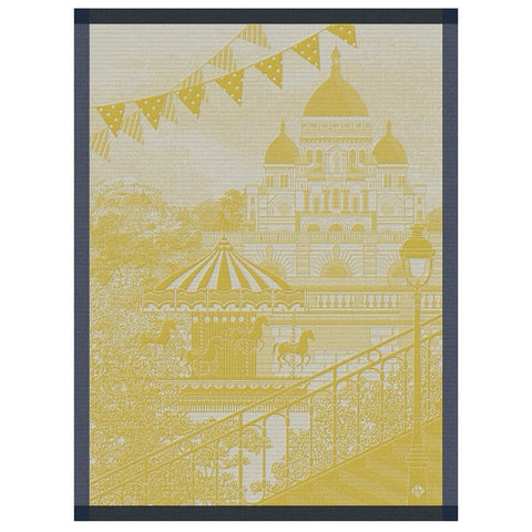 Le Jacquard Français Tea Towel - Promenade Parisienne Yellow