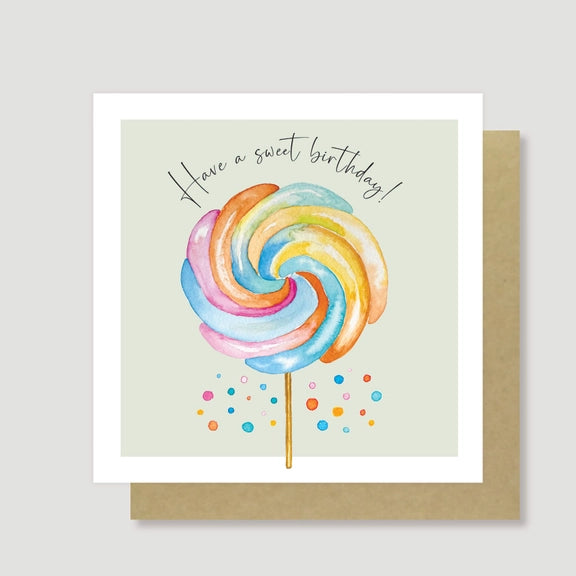 Lollipop Birthday Card