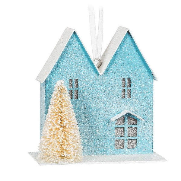 Pastel House & Tree Ornament (3 colours)