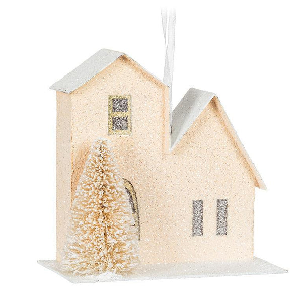 Pastel House & Tree Ornament (3 colours)