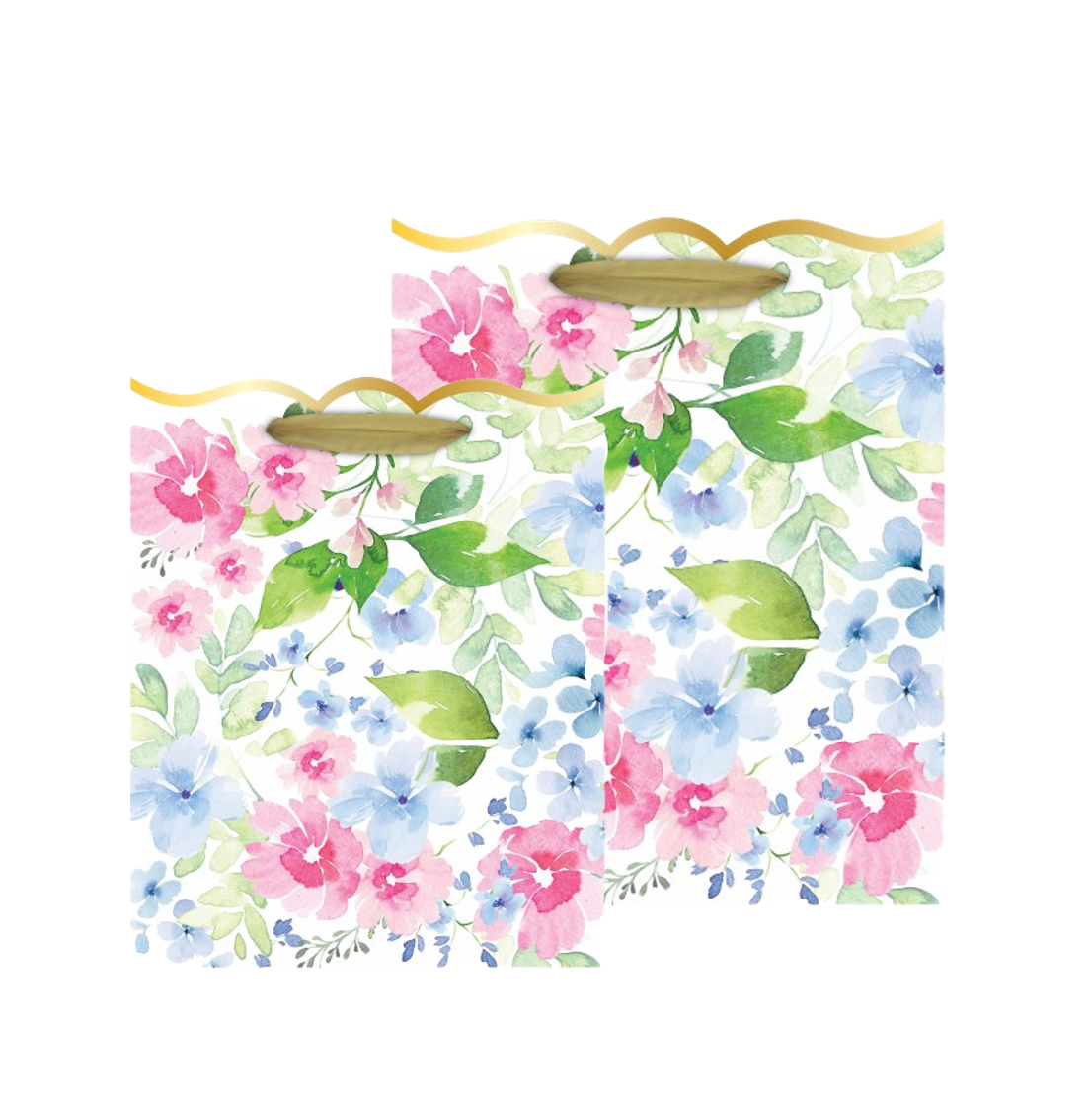 Pink & Blue Florals Gift Bag