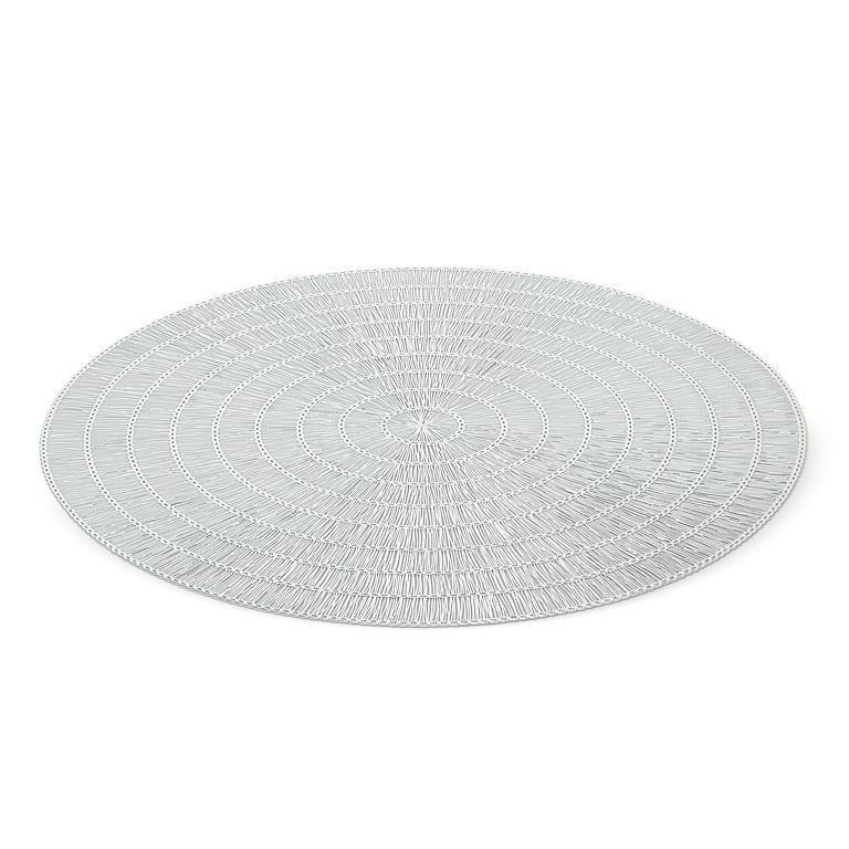 Round Textured Placemat - Silver