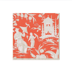 Cocktail Napkins - Silk Road Toile Mandarin