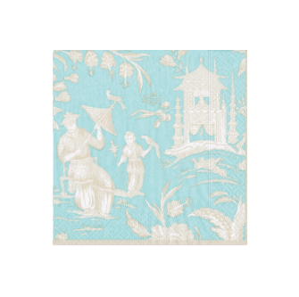 Cocktail Napkins - Silk Road Toile Robin’s Egg