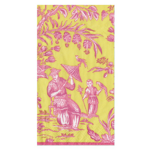 Dinner/Guest Napkins - Silk Road Toile Chartreuse