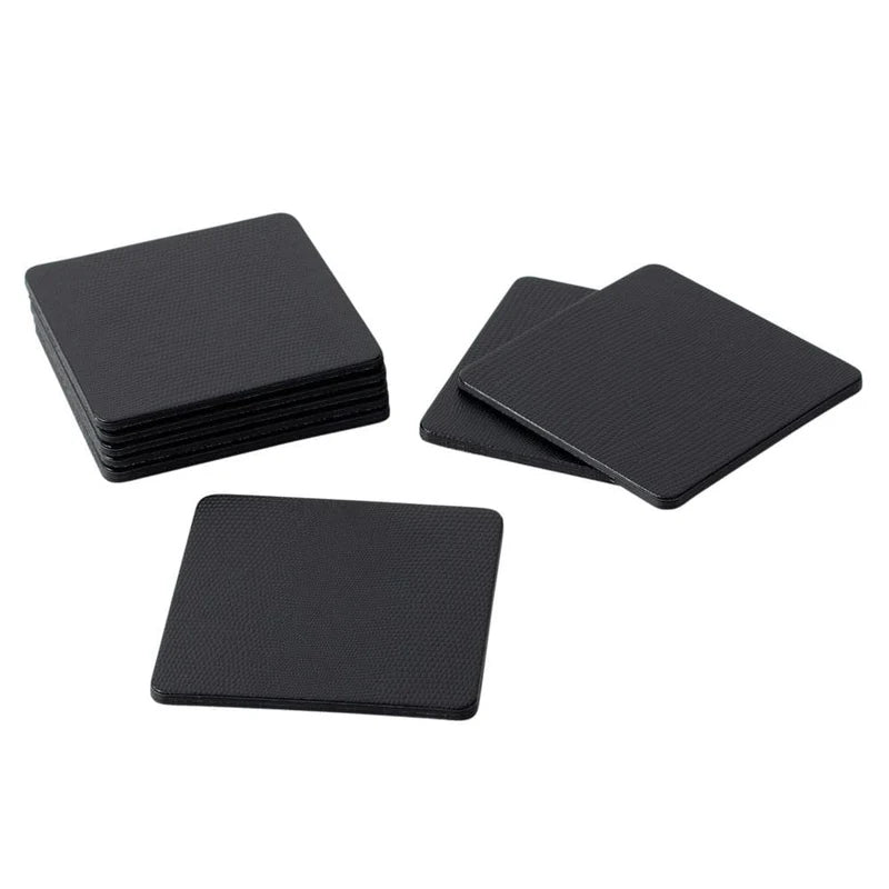 Square Black Lizard Felt Backed Coasters