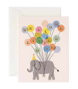 Welcome Little One Elephant Card