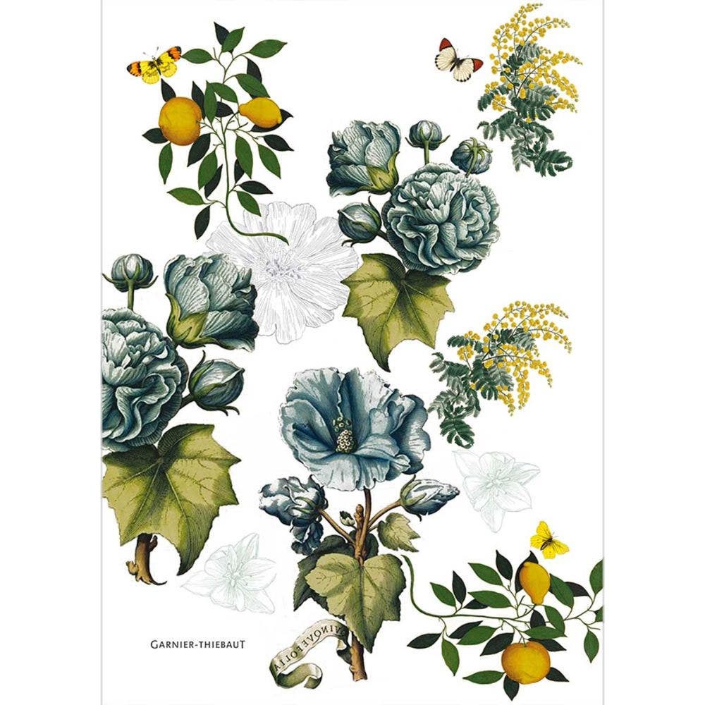 Giardino Torchon Bleu Garnier Thiebaut French Tea Towel