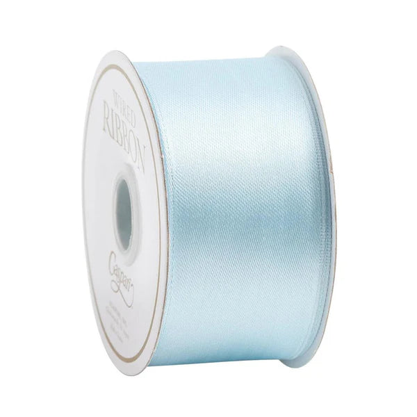 Solid Light Blue Satin Ribbon - 10 Yard Spool