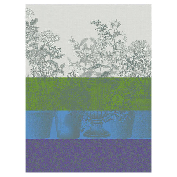 Le Jacquard Français Tea Towel - Floraison Rayé Blue