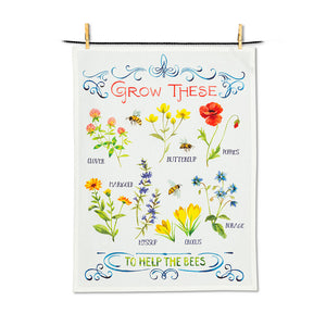 Flowers For The Bees Tea Towel