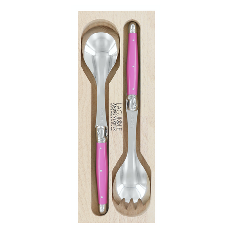 Laguiole Salad Servers - Pink