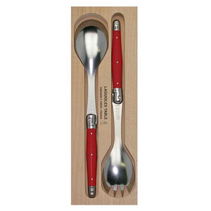 Laguiole Salad Servers - Red