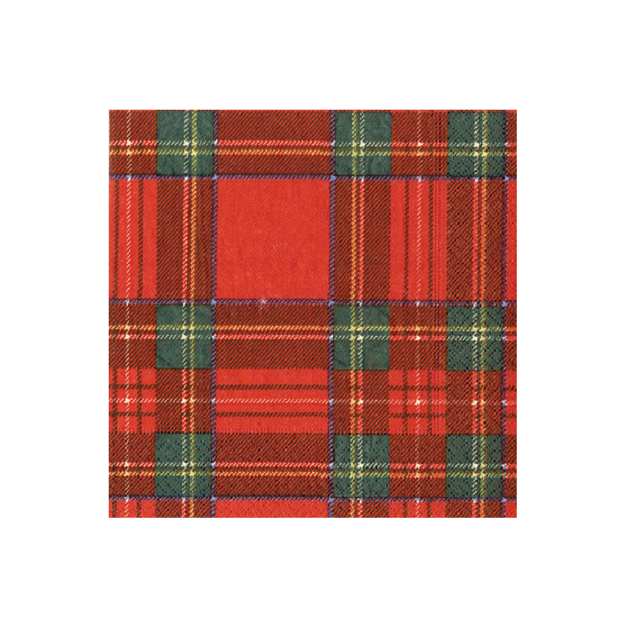 Royal Plaid Cocktail Napkins