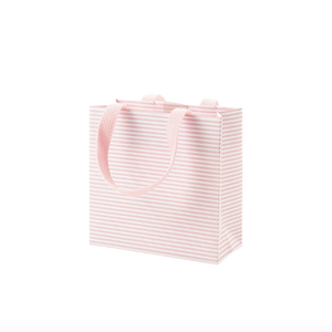 Blush Mini Stripe Gift Bag small