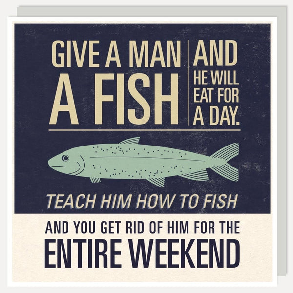 Give A Man A Fish Greeting Card – Madcap & Co