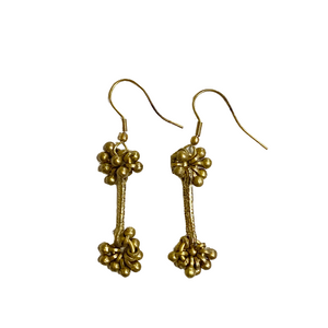 Brushed Gold Drop Earrings